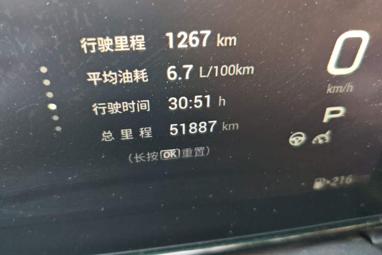 Used GAC Trumpchi EMPOW 2021 270T DCT J15 Version Odometer Close Up