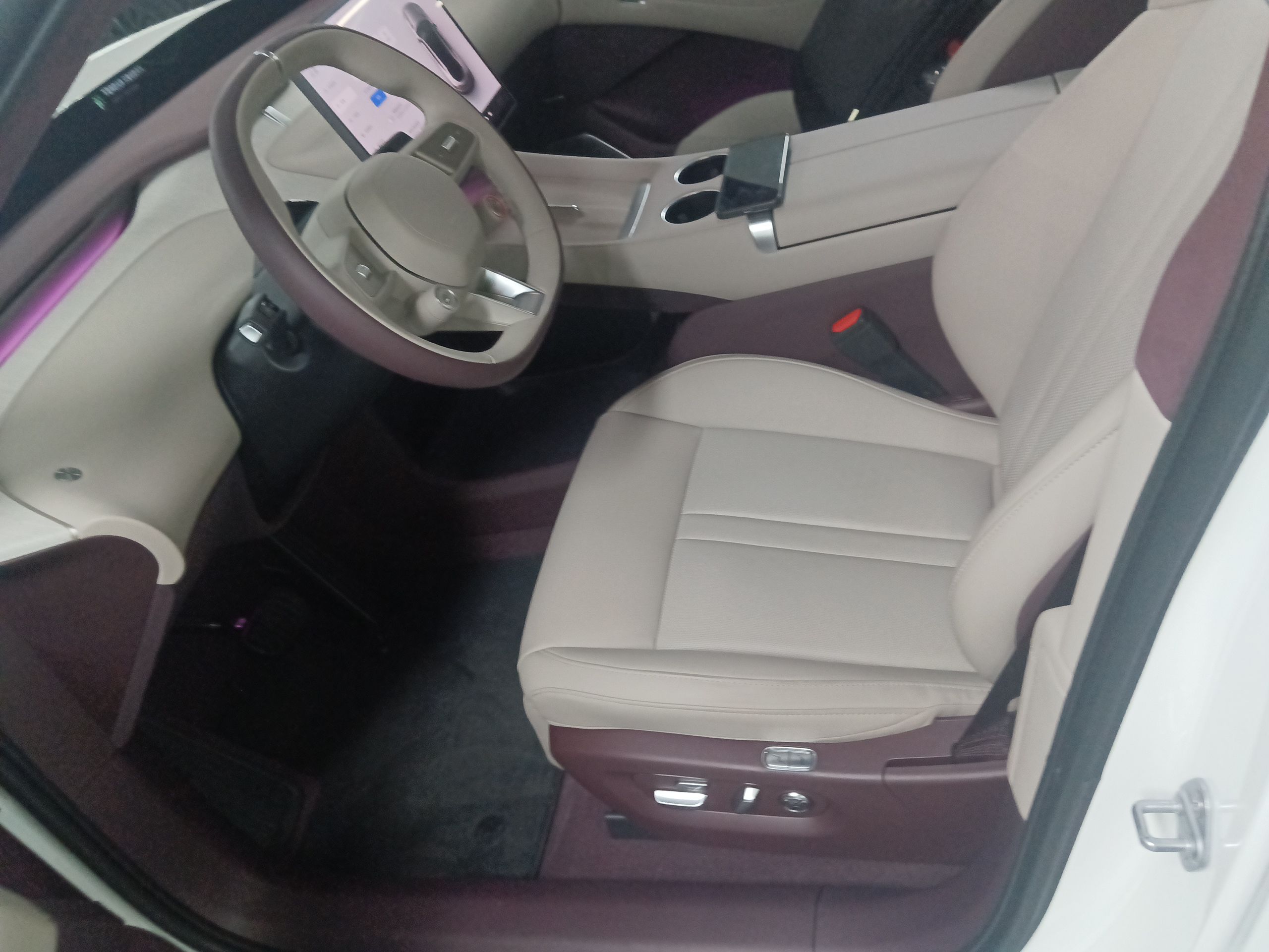 المقاعد الأمامية داخل السيارة