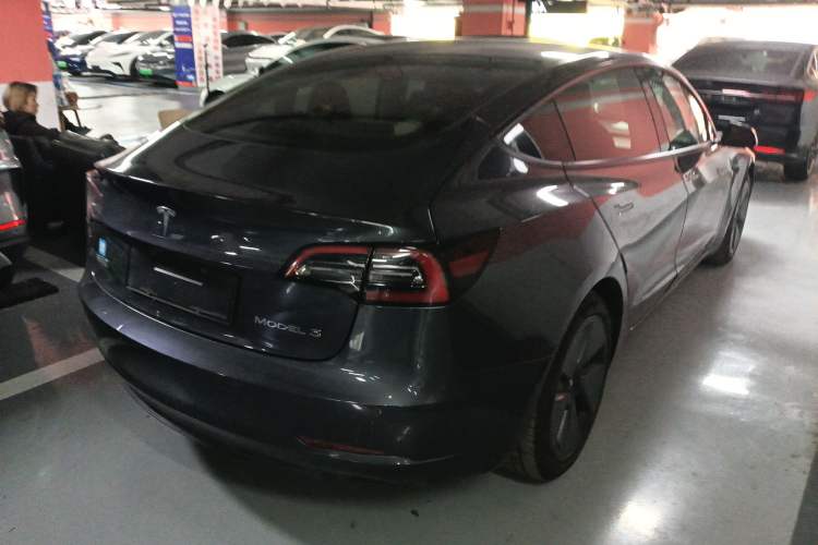 Used Tesla Model 3 2021 Standard Range Rear-Drive Upgraded Version Rear Right 45 Deg