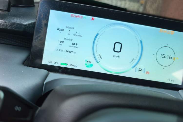 Used AION Y 2023 Plus 510 Tech Edition Odometer Close Up