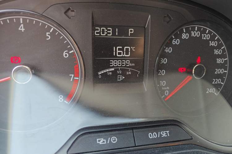 Used Volkswagen Polo 2016 1.4L Automatic Trendy Model Odometer Close Up