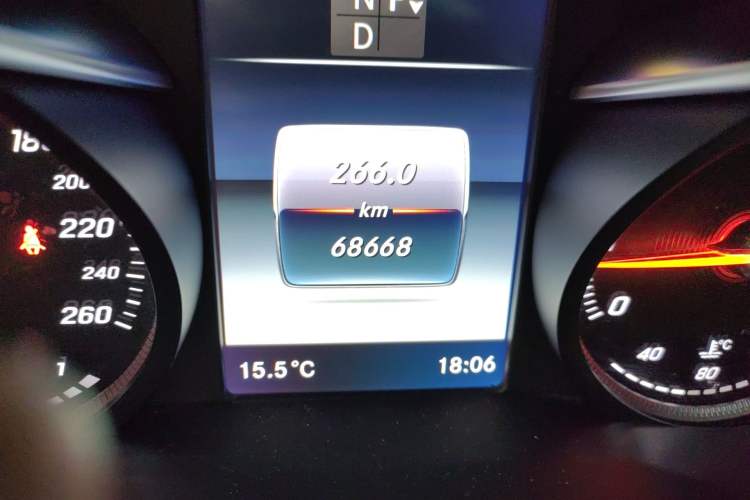 Used Mercedes-Benz C-Class 2018 C 200 Sport Edition Odometer Close Up