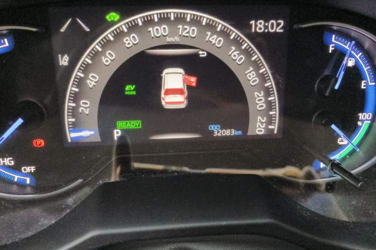 Used Toyota Wildlander New Energy 2021 High-Performance Edition 2.5L Four-Wheel Drive Powerful Version Odometer Close Up