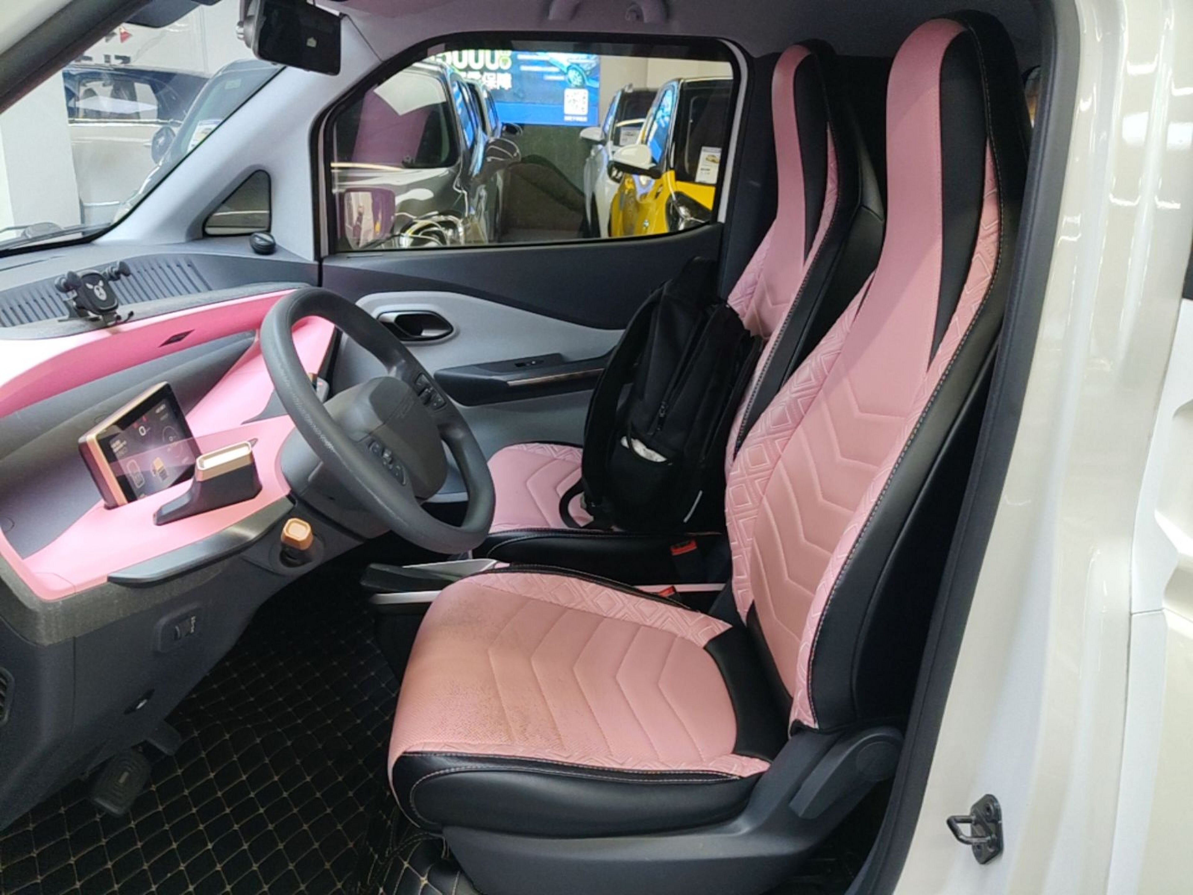 Vordere Reihe im Auto