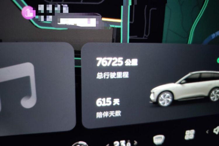 Used Nio ES6 2023 75 kWh Odometer Close Up