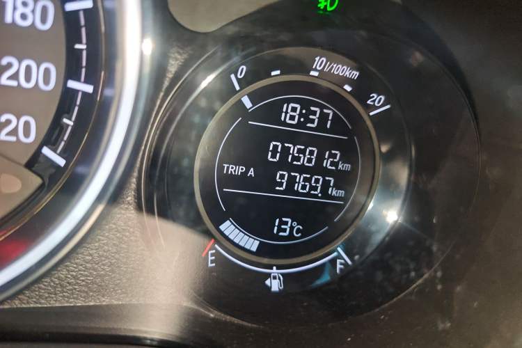 Used Honda XR-V 2019 220TURBO CVT Luxury Edition China VI Emission Standard Odometer Close Up