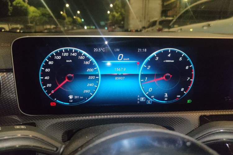 Used Mercedes-Benz A-Class 2019 A 200 L Sport Sedan Odometer Close Up