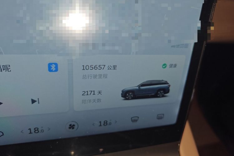 Used Nio ES6 2019 430KM First-Edition Commemorative Version Odometer Close Up