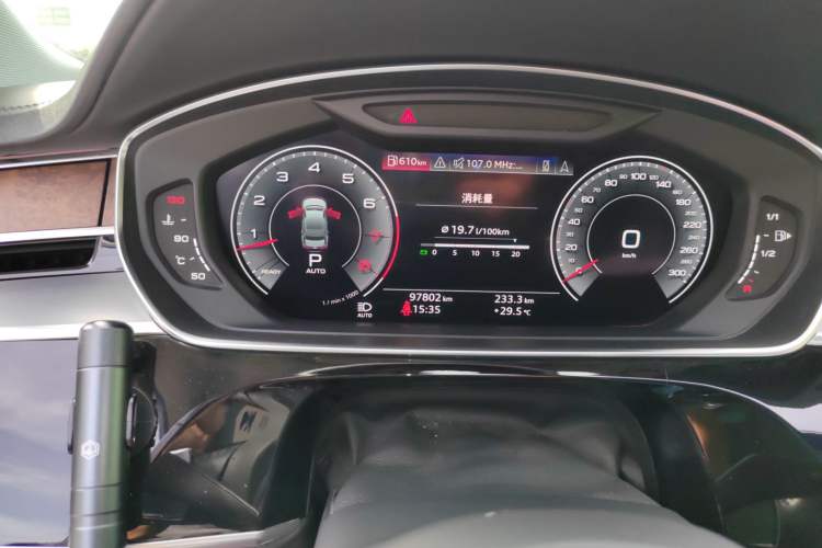 Used Audi A8 2019 Plus A8L 55 TFSI quattro Luxury Model Odometer Close Up