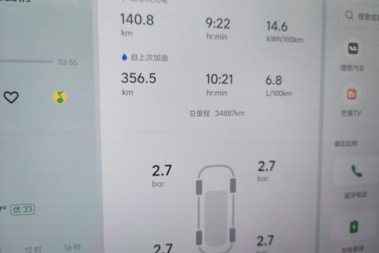 Used Li Auto L8 2023 Pro Model Odometer Close Up