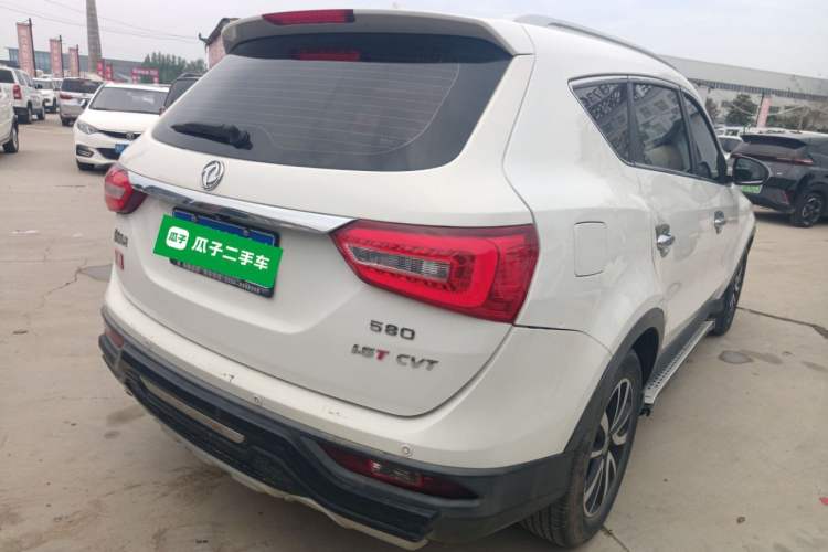 Used Dongfeng Fengon 580 2017 Revised Version 1.5T CVT Luxury Edition Rear Right 45 Deg