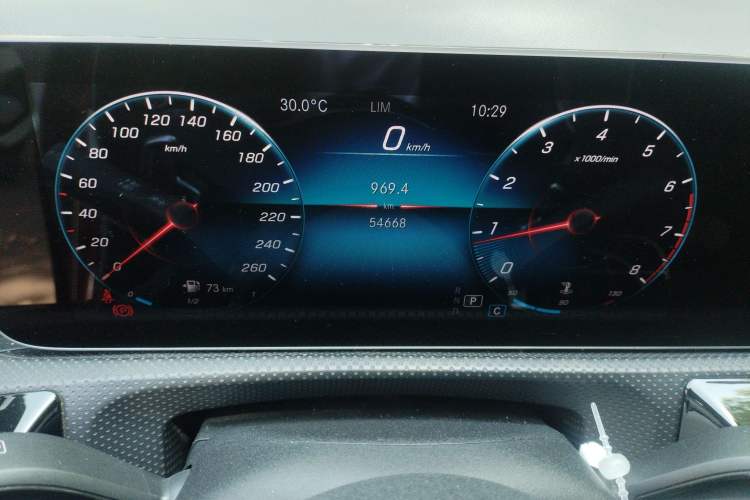 Used Mercedes-Benz A-Class 2019 A 200 L Sport Sedan Odometer Close Up