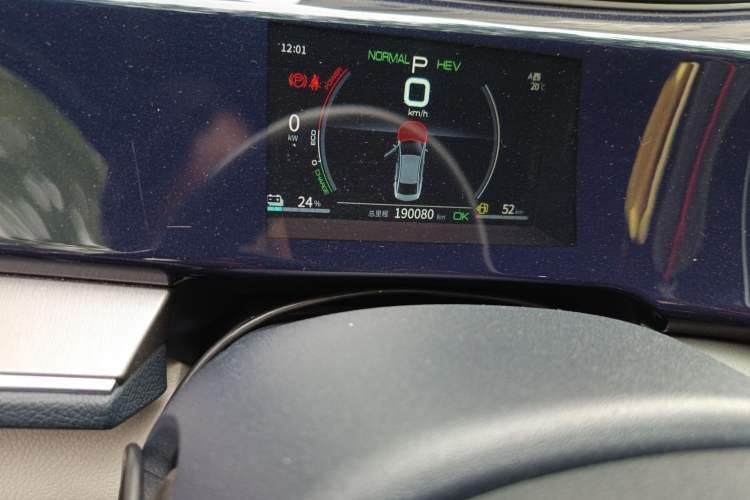 Used BYD Qin PLUS 2021 DM-i 55KM Flagship Model Odometer Close Up