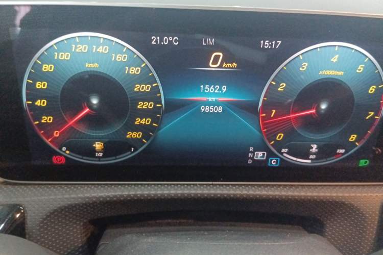 Used Mercedes-Benz A-Class 2020 A 200 L Sport Sedan Odometer Close Up