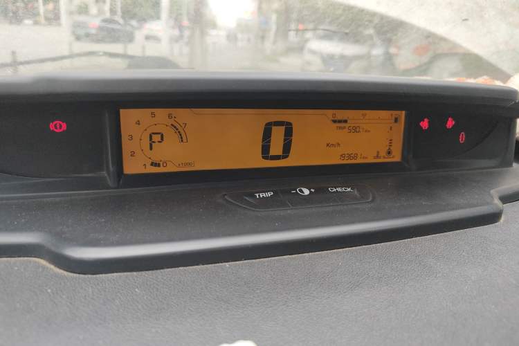 Used Citroen C-Quatre 2012 Sedan 1.6L Automatic Prestige Model Odometer Close Up