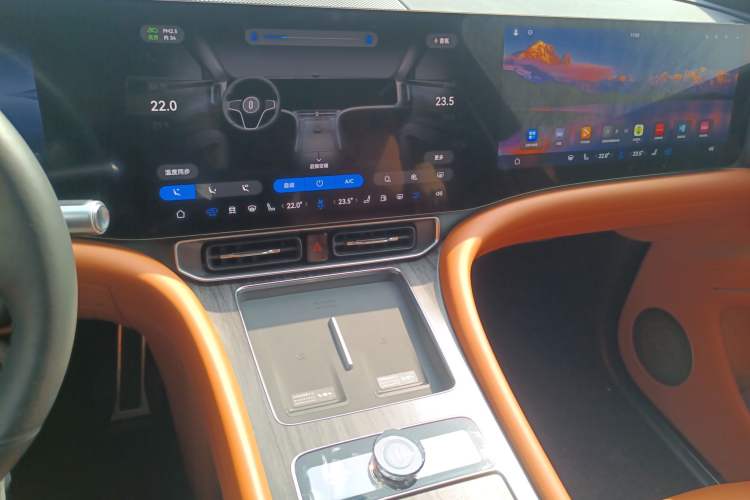 Used Hima AITO M9 2024 Range-Extended Ultra Version 52 kWh 6-Seater Model Audio And AC Panel