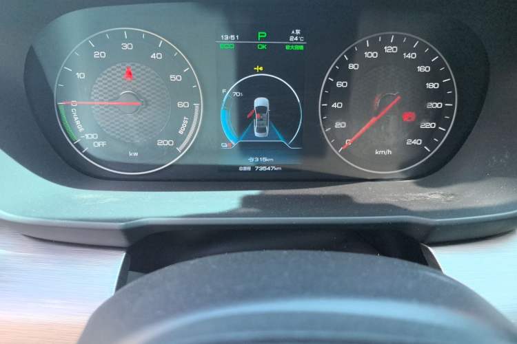 Used BYD Qin New Energy 2021 Travel Edition Odometer Close Up