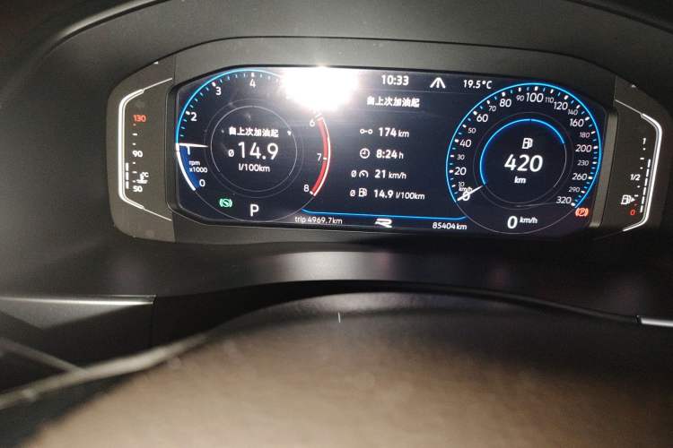 Used Volkswagen Teramont 2020 Revised Version 380TSI Four-Wheel Drive Flagship Edition Odometer Close Up