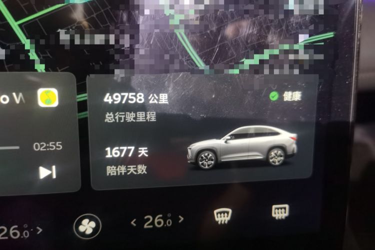 Used Nio EC6 2020 430 km Sport Version Odometer Close Up