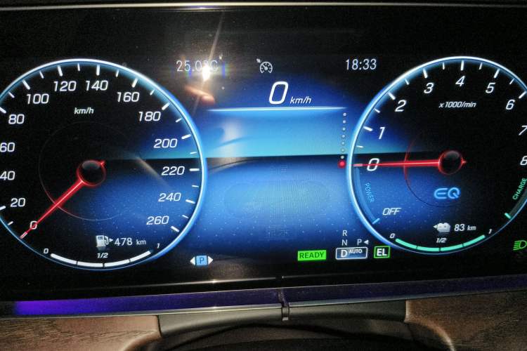 Used Mercedes-Benz E-Class New Energy 2022 Restyled E 350 e L Plug-in Hybrid Sedan Odometer Close Up