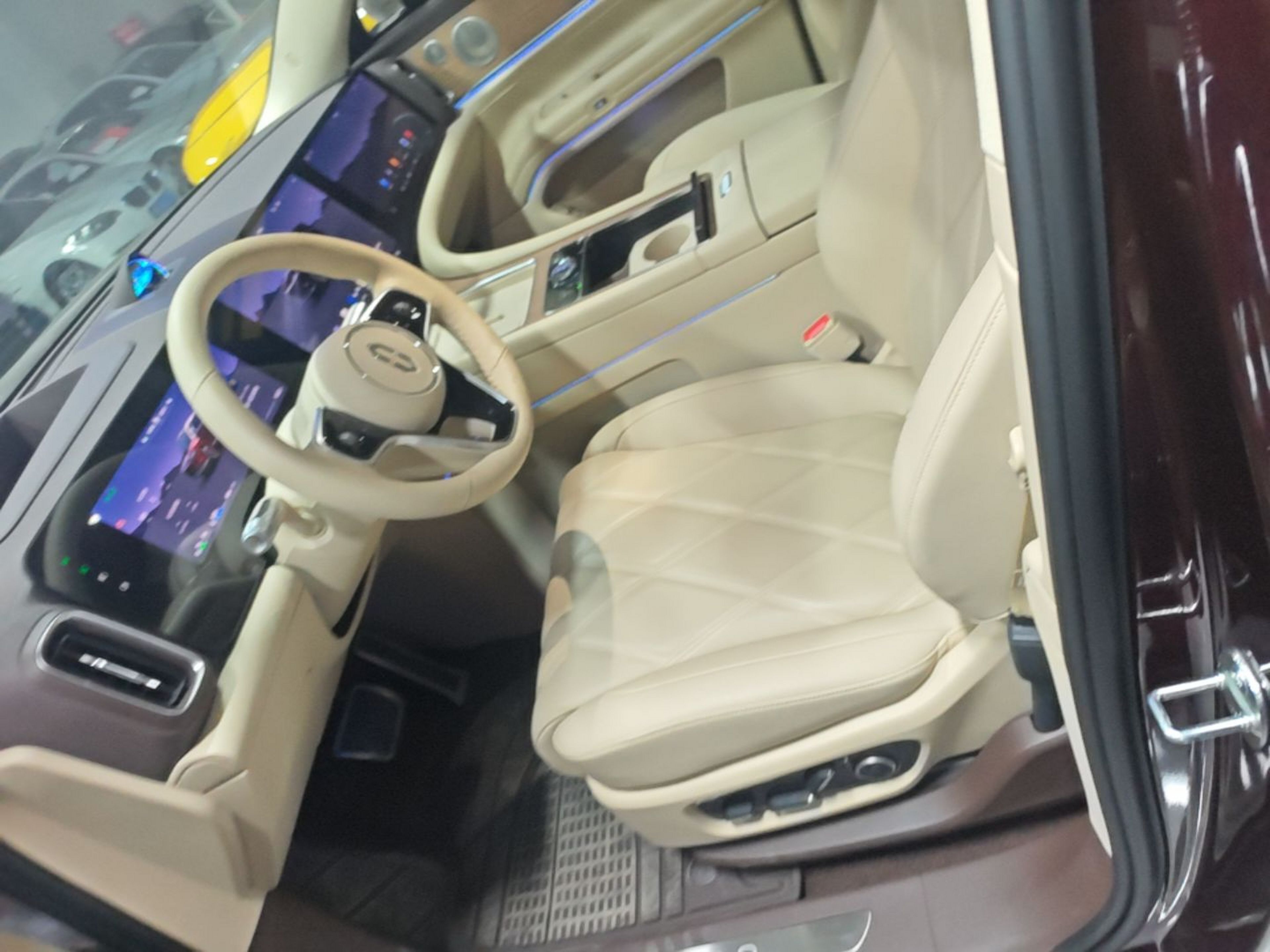 Vordere Reihe im Auto