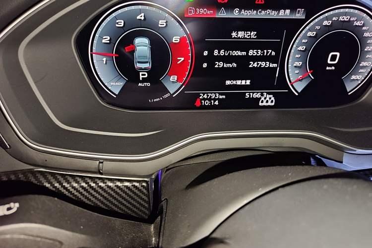 Used Audi A4L 2020 40 TFSI Fashion Dynamic Model Odometer Close Up