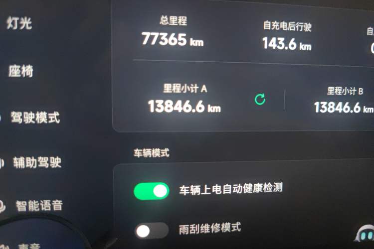 Used XPeng P7 2021 480E Odometer Close Up